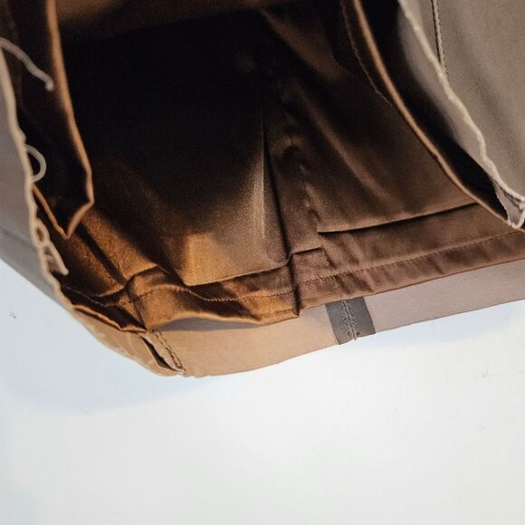 Cigno Nero Buttery Soft Brown Tan Tailored Austrian Leather Lined Mini Skirt 36 - Picture 4 of 10